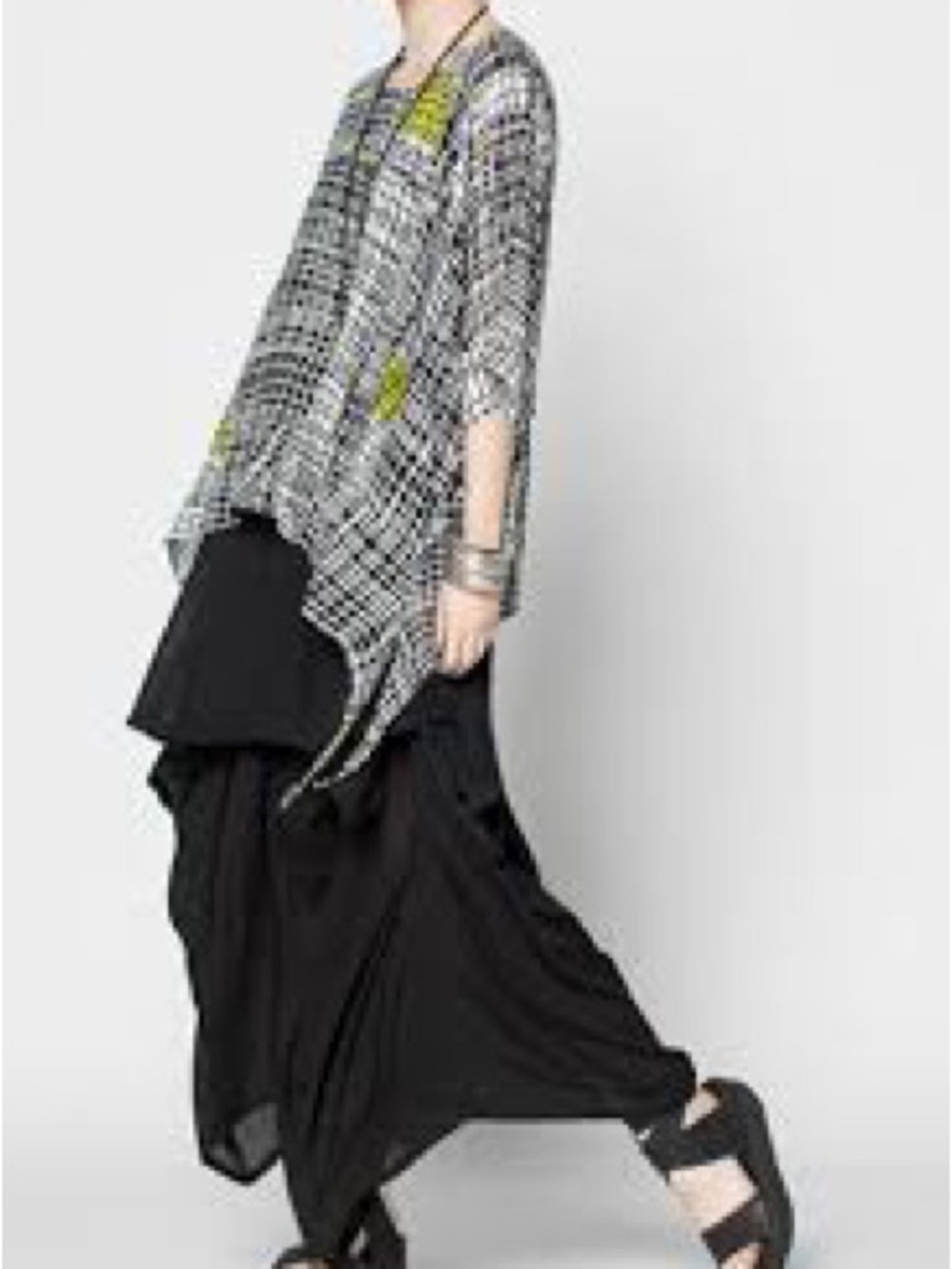 Kaliyana Odyssey Contempory Bohemian Luxe Pants Relaxed Elegance Lagenlook S-M